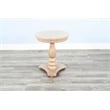 Pemberly Row Contemporary Solid Wood Round Wood Accent Table
