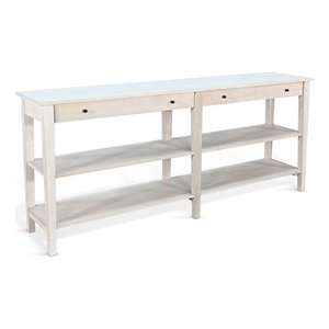 Pemberly Row Contemporary Solid Wood Wide Wood Sofa Console Table