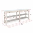Pemberly Row Contemporary Solid Wood Wide Wood Sofa Console Table