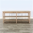 Pemberly Row Contemporary Solid Wood Wide Wood Sofa Console Table