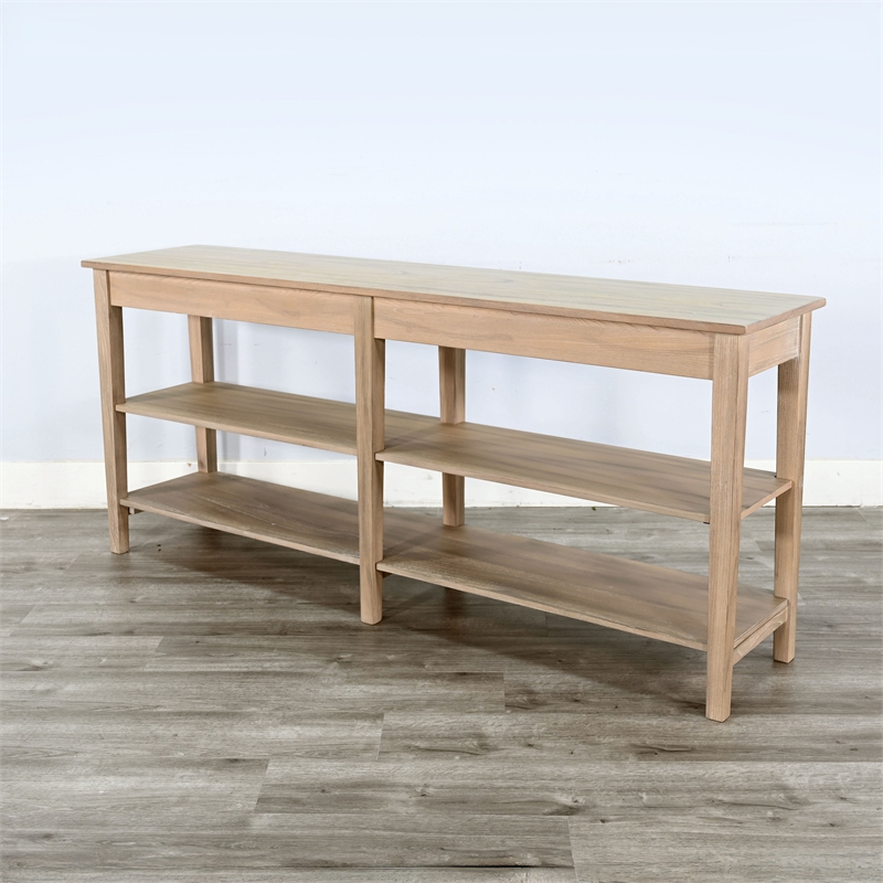 Pemberly Row Contemporary Solid Wood Wide Wood Sofa Console Table