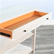 Pemberly Row Solid Wood Small Wood Tier Shelf Console Table in Light Gray