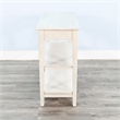 Pemberly Row Solid Wood Small Wood Tier Shelf Console Table in Light Gray