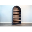 Pemberly Row Contemporary Solid Wood Arched Bookcase with 4-Shelves