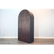 Pemberly Row Contemporary Solid Wood Arched Bookcase with 4-Shelves