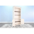 Pemberly Row Contemporary Solid Wood White Two-Tone Wood Bookcase
