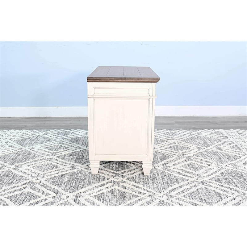 Pemberly Row Solid Wood Traditional Lateral Two Tone File Cabinet