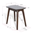 Pemberly Row Solid Wood Mid-Century Coffee Brown Chair Side Table