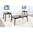 Pemberly Row Solid Wood Mid-Century Coffee Brown Chair Side Table