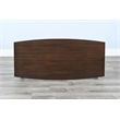 Pemberly Row Solid Wood Mid-Century Brown Finish Coffee Sofa Table