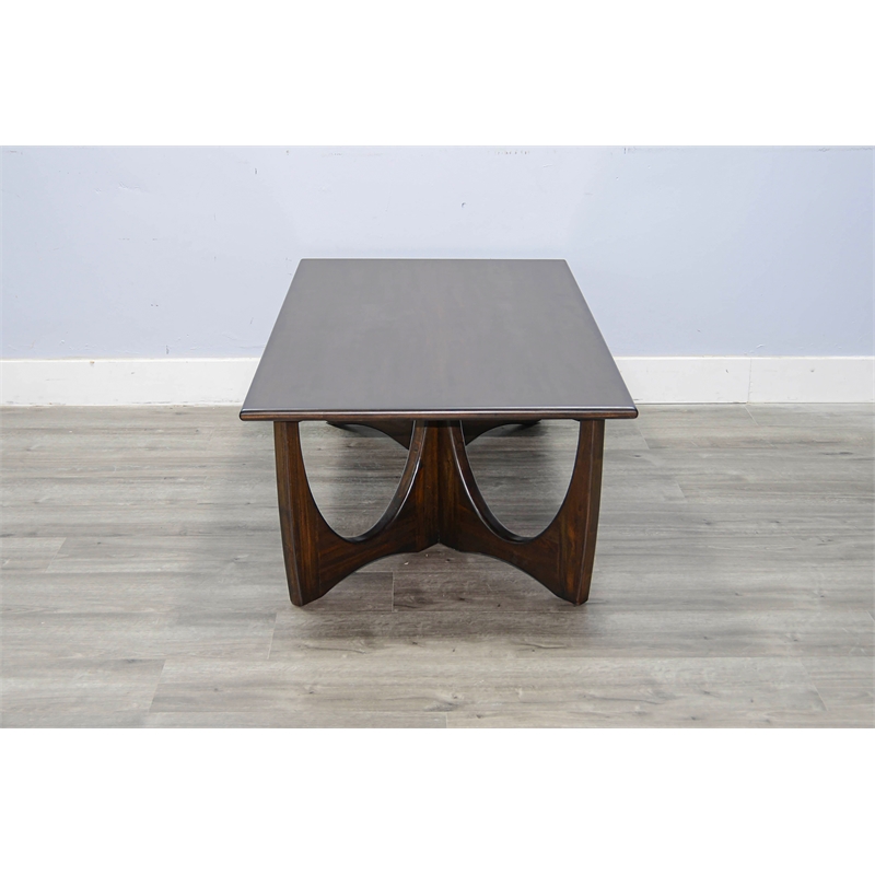 Pemberly Row Contemporary Solid Wood Rectangular Cocktail Table