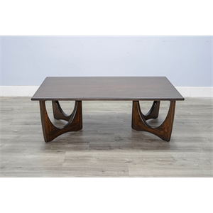 Pemberly Row Contemporary Solid Wood Rectangular Cocktail Table