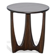 Pemberly Row Solid Wood Mid-Century Coffee Brown Chair Side Table