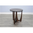 Pemberly Row Solid Wood Mid-Century Brow Finish Coffee End Table