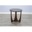 Pemberly Row Solid Wood Mid-Century Brow Finish Coffee End Table