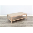 Pemberly Row Natural Finish Contemporary Solid Wood Coffee Table