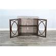 Pemberly Row Solid Wood Traditional Media Grey Wood Accent Cabinet