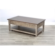 Pemberly Row Traditional Rectangular Two-Tone Wood Coffee Table
