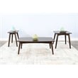 Pemberly Row Brown Finish Contemporary Solid Wood Coffee Table