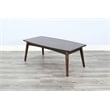 Pemberly Row Brown Finish Contemporary Solid Wood Coffee Table