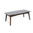 Pemberly Row Brown Finish Contemporary Solid Wood Coffee Table