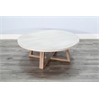 Pemberly Row Solid Wood Contemporary Round Wood Coffee Table