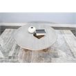 Pemberly Row Solid Wood Contemporary Round Wood Coffee Table