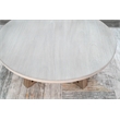 Pemberly Row Solid Wood Contemporary Round Wood Coffee Table