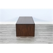 Pemberly Row Solid Wood Coffee Table with Sliding Doors & Casters