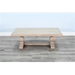 Pemberly Row Solid Wood Natural Farmhouse Rectangular Coffee Table