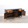 Pemberly Row Contemporary Solid Wood Coffee Brown Media Console