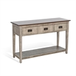 Pemberly Row Solid Wood Traditional Two Tone Grey Wood Sofa Table