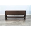 Pemberly Row Transitional Solid Wood Sofa Table with Sliding Door