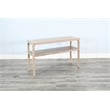 Pemberly Row Contemporary Solid Wood Double Tier Sofa Table in Natural
