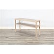 Pemberly Row Contemporary Solid Wood Double Tier Sofa Table in Natural