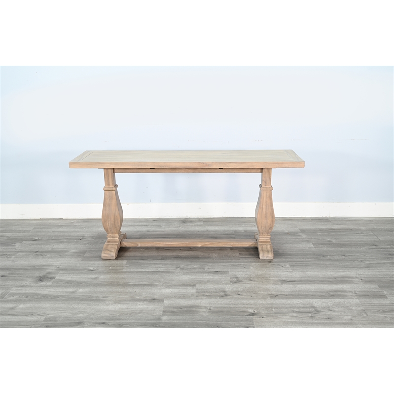 Pemberly Row Traditional Long Solid Wood Sofa Table in Natural