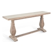 Pemberly Row Traditional Long Solid Wood Sofa Table in Natural
