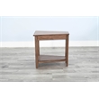 Pemberly Row Natural Solid Wood Traditional Chair Side Table