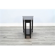 Pemberly Row Solid Wood Traditional Black Walnut Chair Side Table