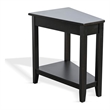 Pemberly Row Solid Wood Traditional Black Walnut Chair Side Table