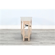 Pemberly Row Solid Wood Traditional Chair Side Table with Power Strip