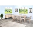 Pemberly Row Contemporary Solid Wood Rectangular Dining Table in Natural