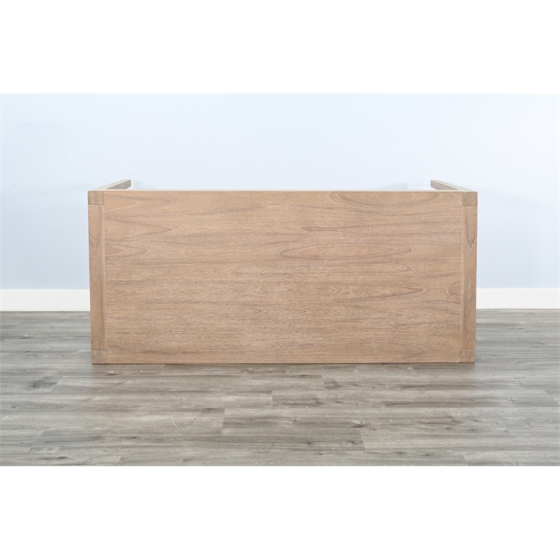 Pemberly Row Contemporary Solid Wood Rectangular Dining Table in Natural