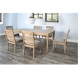 Pemberly Row Contemporary Solid Wood Rectangular Dining Table in Natural