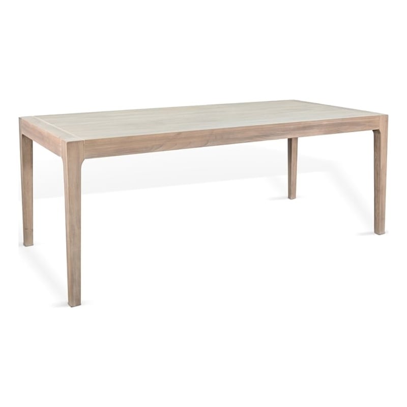 Pemberly Row Contemporary Solid Wood Rectangular Dining Table in Natural