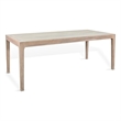 Pemberly Row Contemporary Solid Wood Rectangular Dining Table in Natural