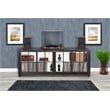 Pemberly Row Solid Wood Contemporary Industrial Long Accent Cabinet