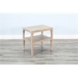 Pemberly Row Contemporary Solid Wood Chair Side Table in Natural