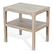 Pemberly Row Contemporary Solid Wood Chair Side Table in Natural
