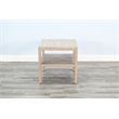 Pemberly Row Solid Wood Square End Table with Open Shelf in Natural